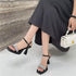 Square Toe Muller Rhinestone Sexy Heel